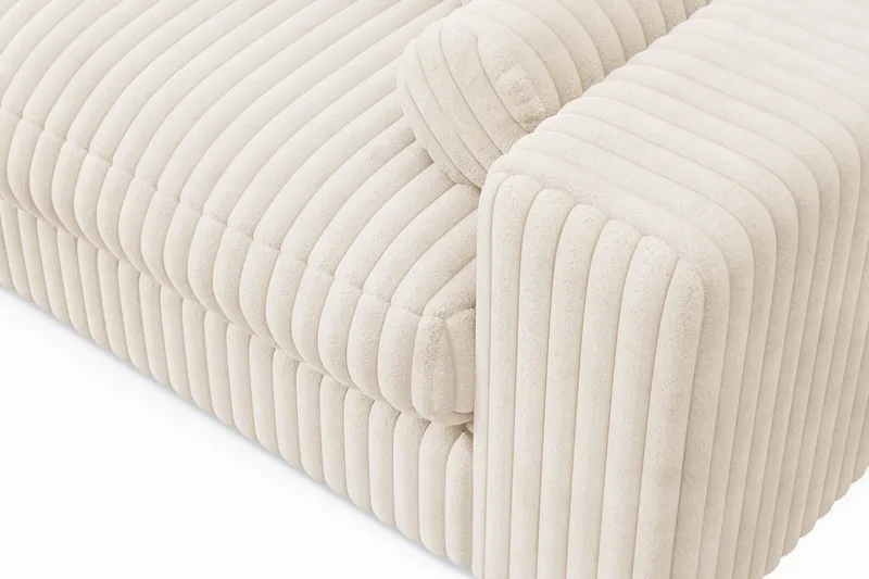 Adelsö by Gynning 3-sits Vändbar L-formad Djup Divansoffa i bred Manchester - Beige - Möbler - Soffa - Divansoffa & schäslongsoffa - 3 sits soffa med divan