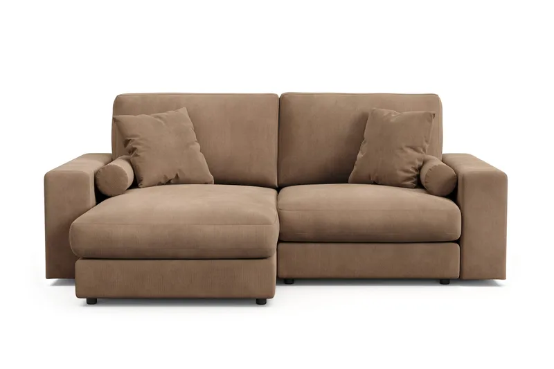 Adelsö by Gynning 3-sits Vändbar L-formad Djup Divansoffa i Manchester - Brun - Möbler - Soffa - Divansoffa & schäslongsoffa - 3 sits soffa med divan