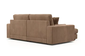 Adelsö by Gynning 3-sits Vändbar L-formad Djup Divansoffa i Manchester - Brun - Möbler - Soffa - Divansoffa & schäslongsoffa - 3 sits soffa med divan