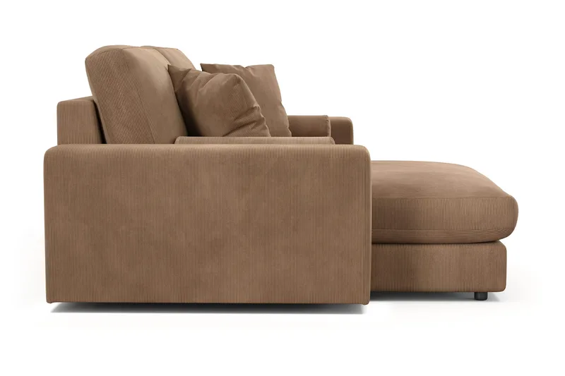 Adelsö by Gynning 3-sits Vändbar L-formad Djup Divansoffa i Manchester - Brun - Möbler - Soffa - Divansoffa & schäslongsoffa - 3 sits soffa med divan