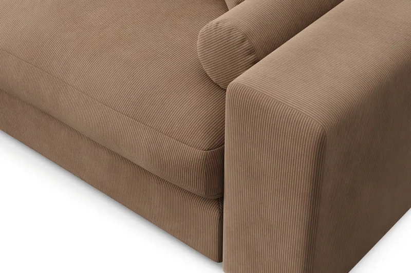 Adelsö by Gynning 3-sits Vändbar L-formad Djup Divansoffa i Manchester - Brun - Möbler - Soffa - Divansoffa & schäslongsoffa - 3 sits soffa med divan