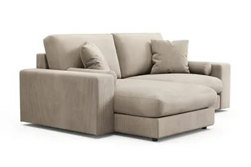 Adelsö by Gynning 3-sits Vändbar L-formad Djup Divansoffa i Manchester - Greige - Möbler - Soffa - Divansoffa & schäslongsoffa - 3 sits soffa med divan