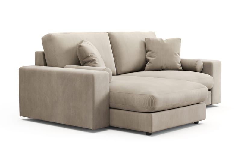 Adelsö by Gynning 3-sits Vändbar L-formad Djup Divansoffa i Manchester - Greige - Möbler - Soffa - Divansoffa & schäslongsoffa - 3 sits soffa med divan