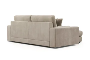 Adelsö by Gynning 3-sits Vändbar L-formad Djup Divansoffa i Manchester - Greige - Möbler - Soffa - Divansoffa & schäslongsoffa - 3 sits soffa med divan