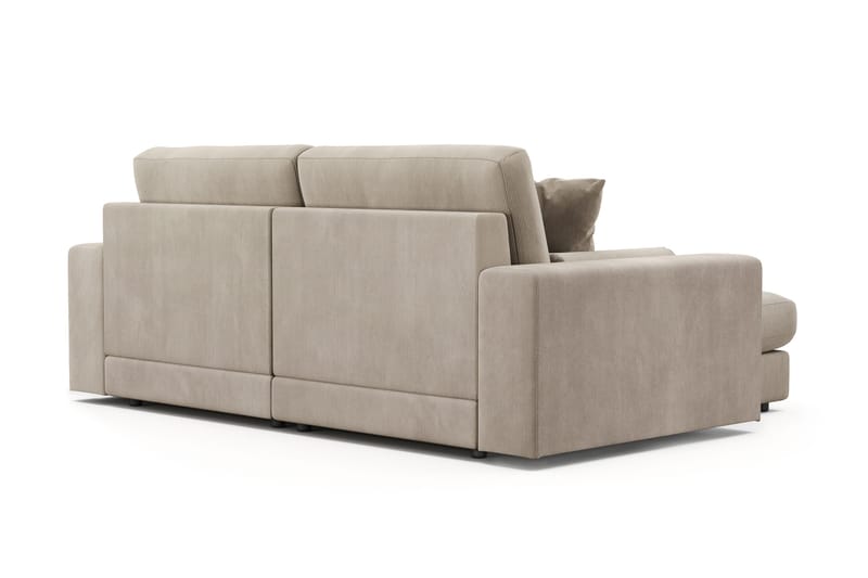 Adelsö by Gynning 3-sits Vändbar L-formad Djup Divansoffa i Manchester - Greige - Möbler - Soffa - Divansoffa & schäslongsoffa - 3 sits soffa med divan