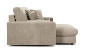 Adelsö by Gynning 3-sits Vändbar L-formad Djup Divansoffa i Manchester - Greige - Möbler - Soffa - Divansoffa & schäslongsoffa - 3 sits soffa med divan