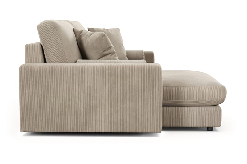 Adelsö by Gynning 3-sits Vändbar L-formad Djup Divansoffa i Manchester - Greige - Möbler - Soffa - Divansoffa & schäslongsoffa - 3 sits soffa med divan