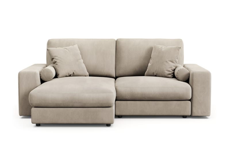 Adelsö by Gynning 3-sits Vändbar L-formad Djup Divansoffa i Manchester - Greige - Möbler - Soffa - Divansoffa & schäslongsoffa - 3 sits soffa med divan