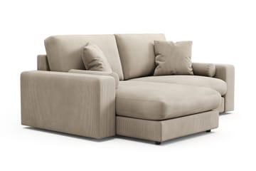 Adelsö by Gynning 3-sits Vändbar L-formad Djup Divansoffa i Manchester - Greige - Möbler - Soffa - Divansoffa & schäslongsoffa - 3 sits soffa med divan