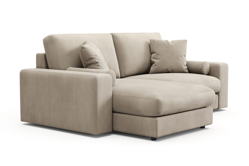 Adelsö by Gynning 3-sits Vändbar L-formad Djup Divansoffa i Manchester - Greige - Möbler - Soffa - Divansoffa & schäslongsoffa - 3 sits soffa med divan