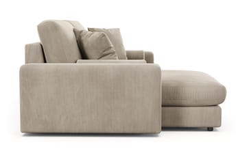 Adelsö by Gynning 3-sits Vändbar L-formad Djup Divansoffa i Manchester - Greige - Möbler - Soffa - Divansoffa & schäslongsoffa - 3 sits soffa med divan
