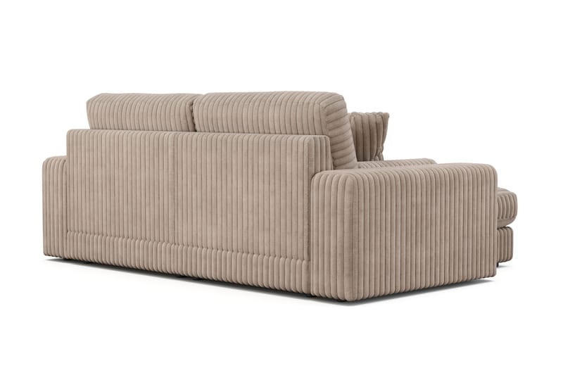 Adelsö by Gynning 3-sits Vändbar L-formad Djup Divansoffa i Manchester - Greige - Möbler - Soffa - Divansoffa & schäslongsoffa - 3 sits soffa med divan