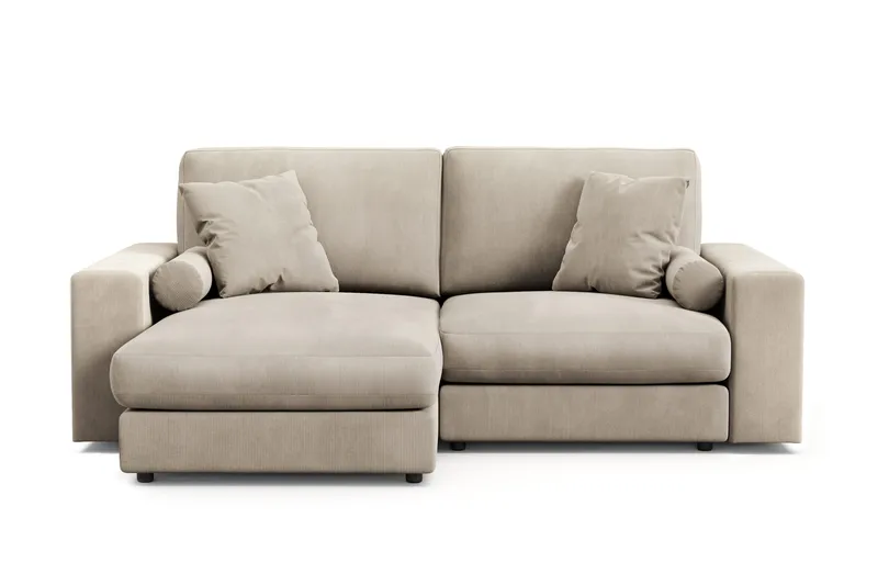 Adelsö by Gynning 3-sits Vändbar L-formad Djup Divansoffa i Manchester - Greige - Möbler - Soffa - Divansoffa & schäslongsoffa - 3 sits soffa med divan