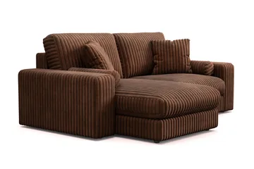 Adelsö by Gynning 3-sits Vändbar L-formad Djup Divansoffa i Manchester - Mörkbrun - Möbler - Soffa - Divansoffa & schäslongsoffa - 3 sits soffa med divan