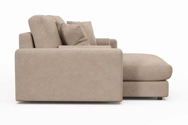 Adelsö by Gynning 3-sits Vändbar L-formad Djup Divansoffa i Tyg - Beige - Möbler - Soffa - Divansoffa & schäslongsoffa - 3 sits soffa med divan