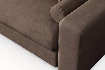 Adelsö by Gynning 3-sits Vändbar L-formad Djup Divansoffa i Tyg - Brun - Möbler - Soffa - Divansoffa & schäslongsoffa - 3 sits soffa med divan