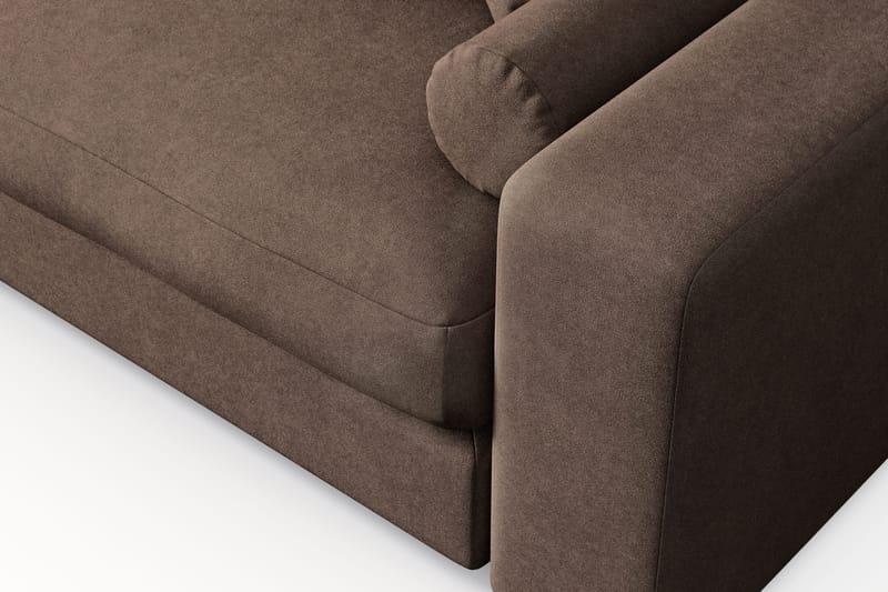 Adelsö by Gynning 3-sits Vändbar L-formad Djup Divansoffa i Tyg - Brun - Möbler - Soffa - Divansoffa & schäslongsoffa - 3 sits soffa med divan