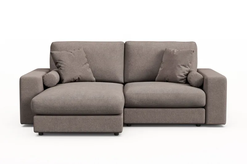 Adelsö by Gynning 3-sits Vändbar L-formad Djup Divansoffa i Tyg - Brun - Möbler - Soffa - Divansoffa & schäslongsoffa - 3 sits soffa med divan