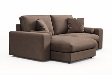 Adelsö by Gynning 3-sits Vändbar L-formad Djup Divansoffa i Tyg - Brun - Möbler - Soffa - Divansoffa & schäslongsoffa - 3 sits soffa med divan