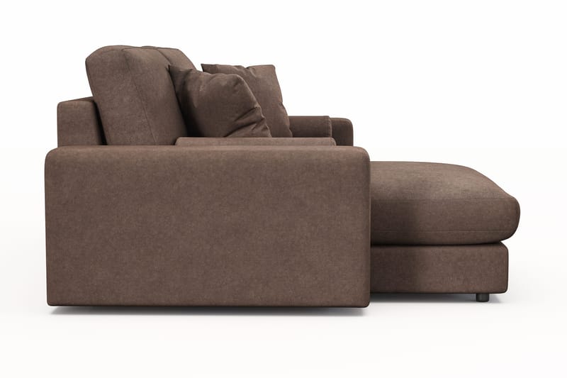 Adelsö by Gynning 3-sits Vändbar L-formad Djup Divansoffa i Tyg - Brun - Möbler - Soffa - Divansoffa & schäslongsoffa - 3 sits soffa med divan