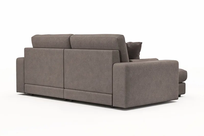 Adelsö by Gynning 3-sits Vändbar L-formad Djup Divansoffa i Tyg - Brun - Möbler - Soffa - Divansoffa & schäslongsoffa - 3 sits soffa med divan