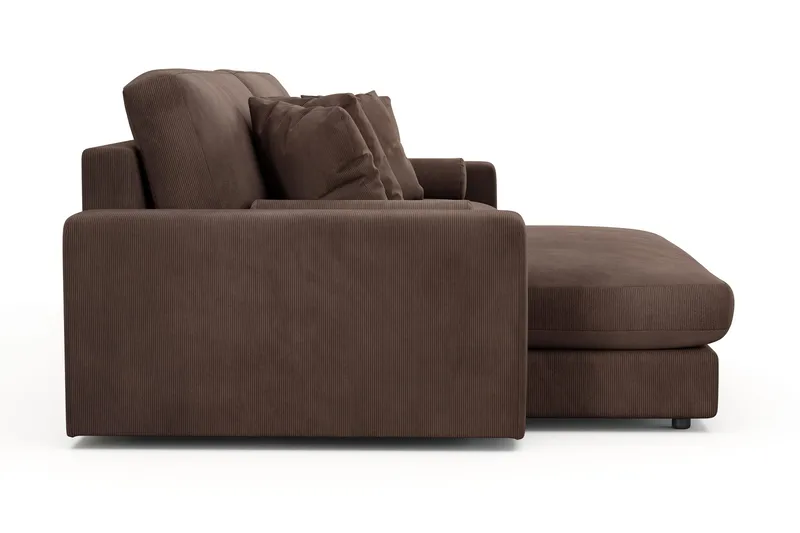 Adelsö by Gynning 4-sits Vändbar L-formad Djup Divansoffa i Manchester - Brun - Möbler - Soffa - Divansoffa & schäslongsoffa - 4 sits soffa med divan