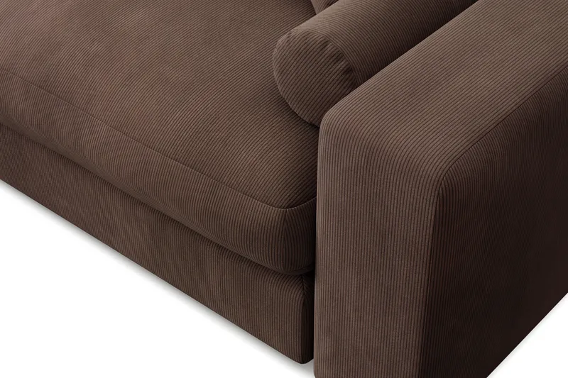 Adelsö by Gynning 4-sits Vändbar L-formad Djup Divansoffa i Manchester - Brun - Möbler - Soffa - Divansoffa & schäslongsoffa - 4 sits soffa med divan