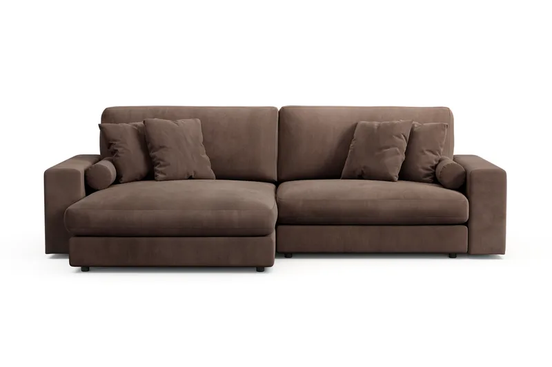 Adelsö by Gynning 4-sits Vändbar L-formad Djup Divansoffa i Manchester, Brun