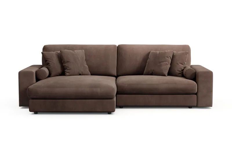 Adelsö by Gynning 4-sits Vändbar L-formad Djup Divansoffa i Manchester, Brun