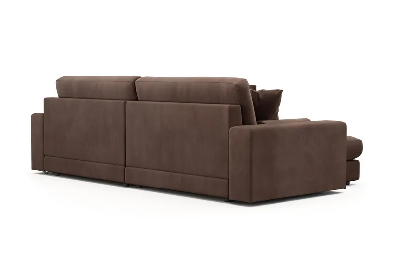 Adelsö by Gynning 4-sits Vändbar L-formad Djup Divansoffa i Manchester - Brun - Möbler - Soffa - Divansoffa & schäslongsoffa - 4 sits soffa med divan