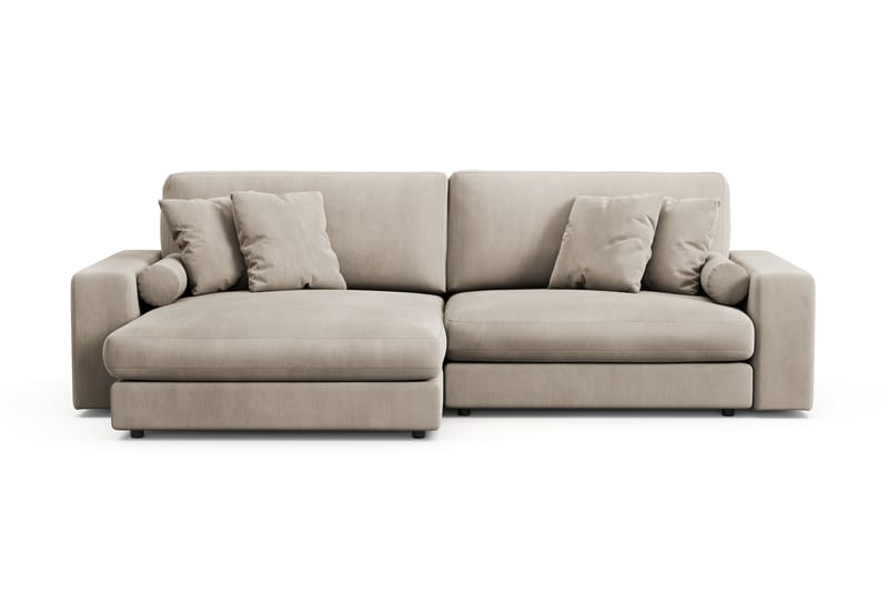 Adelsö by Gynning 4-sits Vändbar L-formad Djup Divansoffa i Manchester - Greige - Möbler - Soffa - Divansoffa & schäslongsoffa - 4 sits soffa med divan