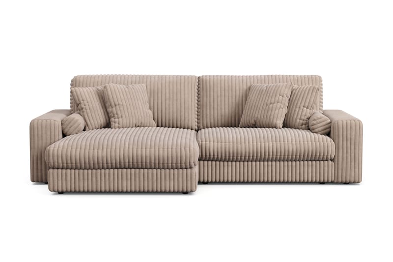 Adelsö by Gynning 4-sits Vändbar L-formad Djup Divansoffa i Manchester - Greige - Möbler - Soffa - Divansoffa & schäslongsoffa - 4 sits soffa med divan