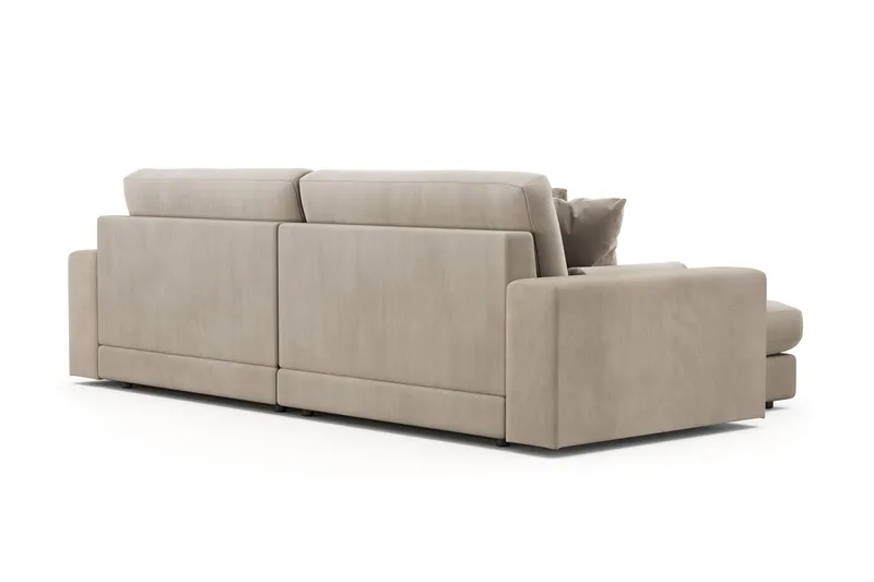 Adelsö by Gynning 4-sits Vändbar L-formad Djup Divansoffa i Manchester - Greige - Möbler - Soffa - Divansoffa & schäslongsoffa - 4 sits soffa med divan