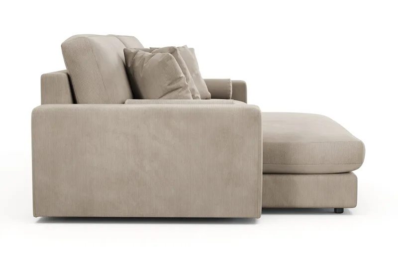 Adelsö by Gynning 4-sits Vändbar L-formad Djup Divansoffa i Manchester - Greige - Möbler - Soffa - Divansoffa & schäslongsoffa - 4 sits soffa med divan