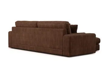 Adelsö by Gynning 4-sits Vändbar L-formad Djup Divansoffa i Manchester - Mörkbrun - Möbler - Soffa - Divansoffa & schäslongsoffa - 4 sits soffa med divan