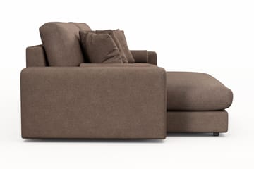 Adelsö by Gynning 4-sits Vändbar L-formad Djup Divansoffa i Tyg - Brun - Möbler - Soffa - Divansoffa & schäslongsoffa - 4 sits soffa med divan