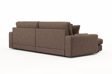 Adelsö by Gynning 4-sits Vändbar L-formad Djup Divansoffa i Tyg - Brun - Möbler - Soffa - Divansoffa & schäslongsoffa - 4 sits soffa med divan