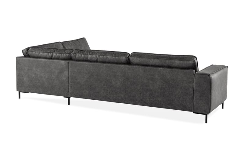 Akron 2,5-sits Soffa med Schäslong Höger Bondedläder - Mörkgrå - Möbler - Soffa - Divansoffa & schäslongsoffa - 2 sits soffa med divan