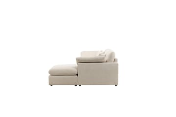 Amalfi Hörnsoffa i Tyg med Skum och Plast, Beige - Beige - Möbler - Soffa - Divansoffa & schäslongsoffa - 3 sits soffa med divan