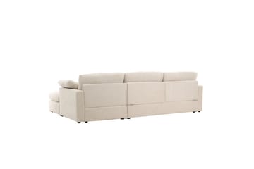 Amalfi Hörnsoffa i Tyg med Skum och Plast, Beige - Beige - Möbler - Soffa - Divansoffa & schäslongsoffa - 3 sits soffa med divan