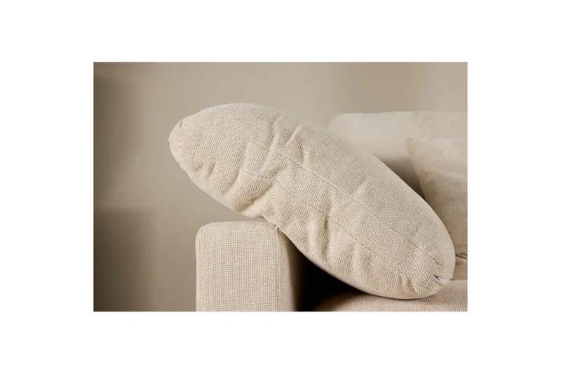 Amalfi Vänstervänd L-formad Hörnsoffa med Divan 297 cm i Tyg - Beige - Möbler - Soffa - Divansoffa & schäslongsoffa - 3 sits soffa med divan