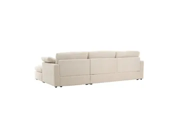 Amalfi Vänstervänd L-formad Hörnsoffa med Divan 297 cm i Tyg - Beige - Möbler - Soffa - Divansoffa & schäslongsoffa - 3 sits soffa med divan