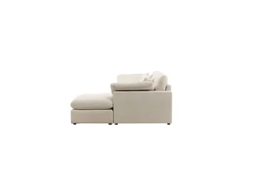 Amalfi Vänstervänd L-formad Hörnsoffa med Divan 297 cm i Tyg - Beige - Möbler - Soffa - Divansoffa & schäslongsoffa - 3 sits soffa med divan