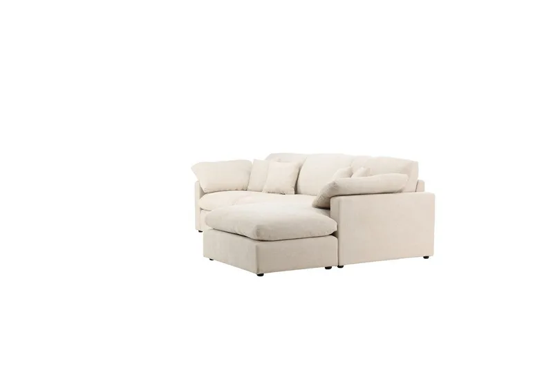 Amalfi Vänstervänd L-formad Hörnsoffa med Divan 297 cm i Tyg - Beige - Möbler - Soffa - Divansoffa & schäslongsoffa - 3 sits soffa med divan