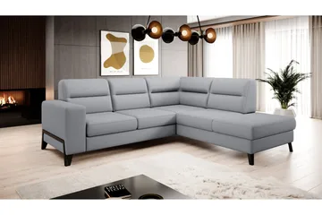 Anglika 4 sits divansoffa med schäslong Högervänd i Tyg - Grå - Möbler - Soffa - Divansoffa & schäslongsoffa - 4 sits soffa med divan