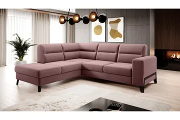 Anglika 4 sits divansoffa med schäslong Vänstervänd i Sammet - Rosa - Möbler - Soffa - Divansoffa & schäslongsoffa - 4 sits soffa med divan