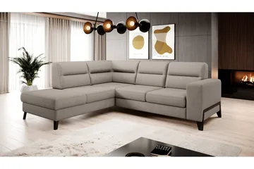 Anglika 4 sits divansoffa med schäslong Vänstervänd i Tyg - Beige - Möbler - Soffa - Divansoffa & schäslongsoffa - 4 sits soffa med divan