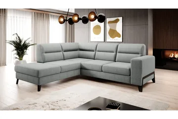 Anglika 4 sits divansoffa med schäslong Vänstervänd i Tyg - Grå - Möbler - Soffa - Divansoffa & schäslongsoffa - 4 sits soffa med divan