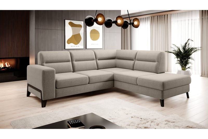 Anglika Soffa m. Schäslong 4-sits - Beige - Möbler - Soffa - Divansoffa & schäslongsoffa - 4 sits soffa med divan