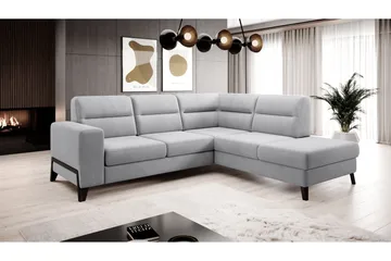 Anglika Soffa m. Schäslong 4-sits - Grå - Möbler - Soffa - Divansoffa & schäslongsoffa - 4 sits soffa med divan